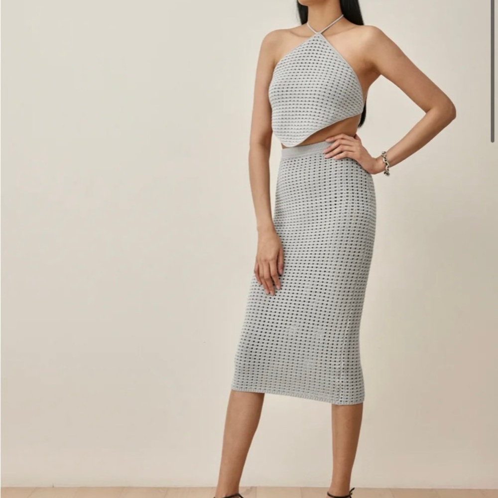 Reformation Circa Open Knit Two Piece (Dove)